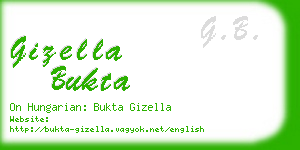gizella bukta business card